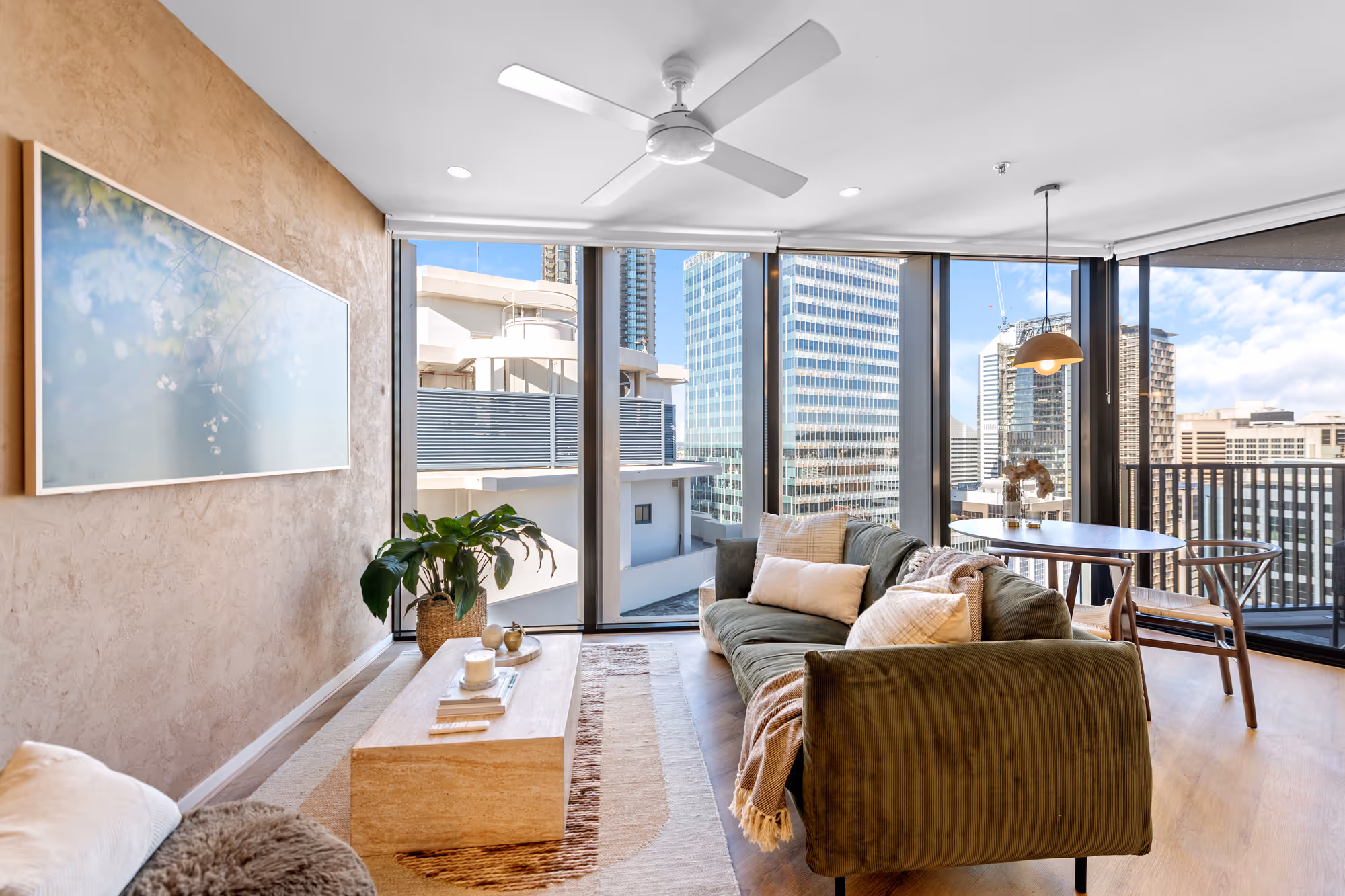 Queen Street bedroom setup for Airbnb guests