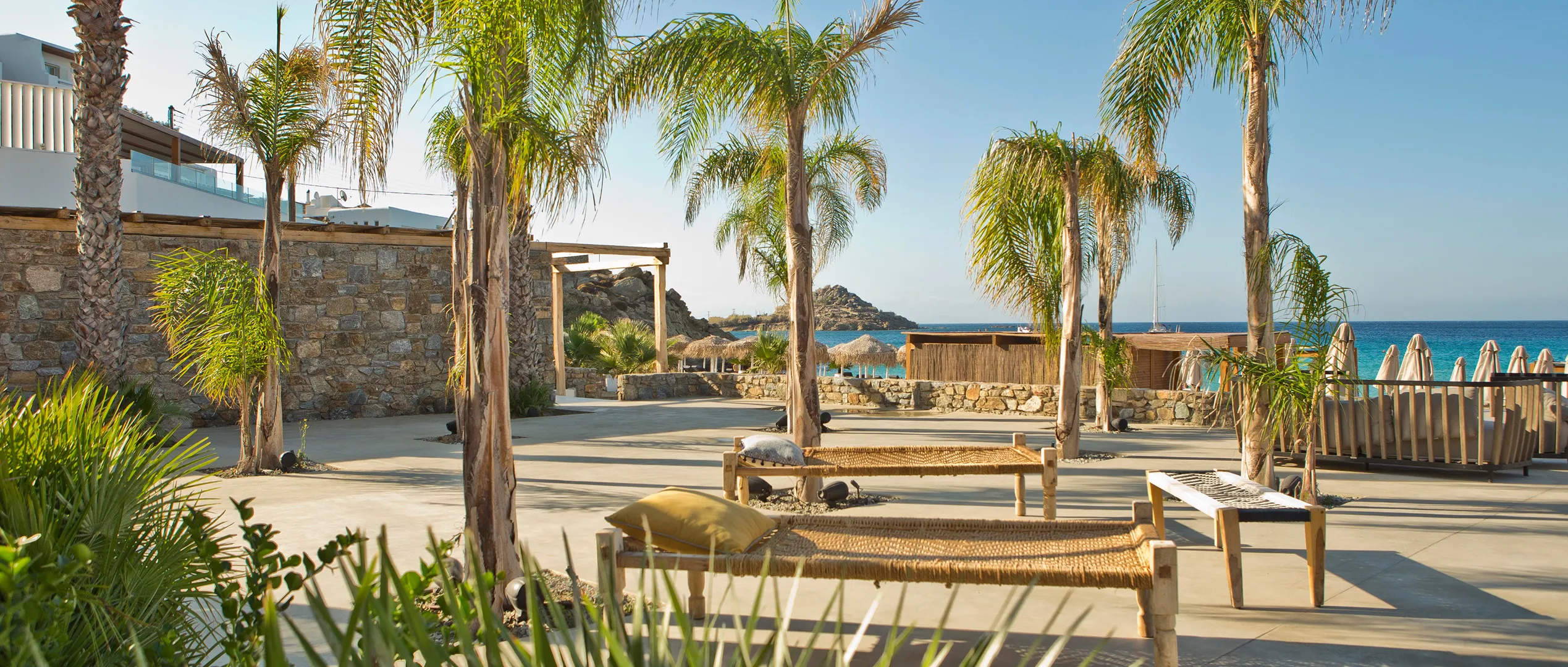 Beautiful village looking like view of a house near the beach.
