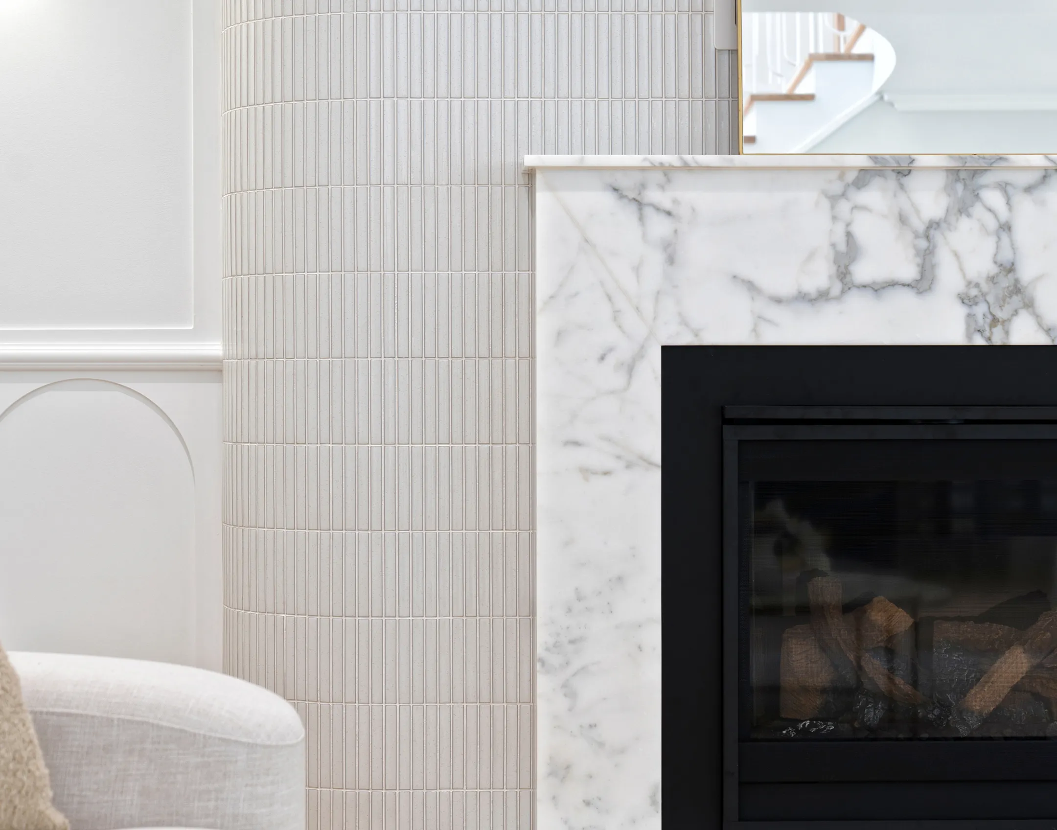 A Photo and there is hole for fire to heat the room.