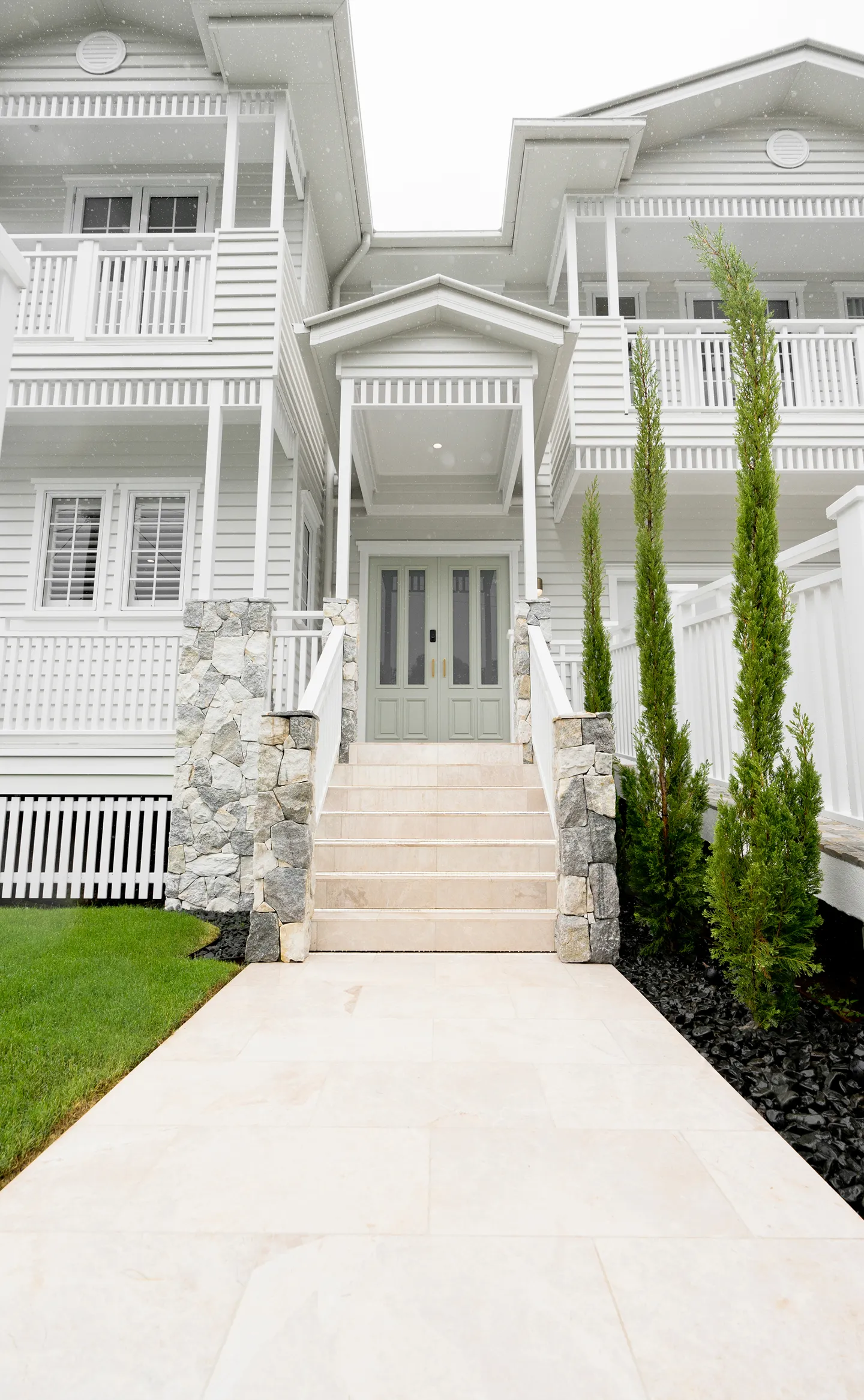 A beautiful house photo from the stair of it.