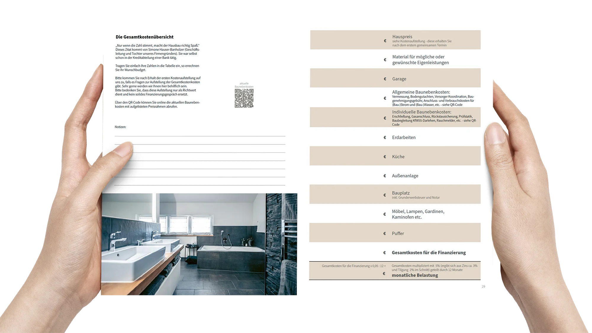 Ansicht auf Checkliste von HAUSER.