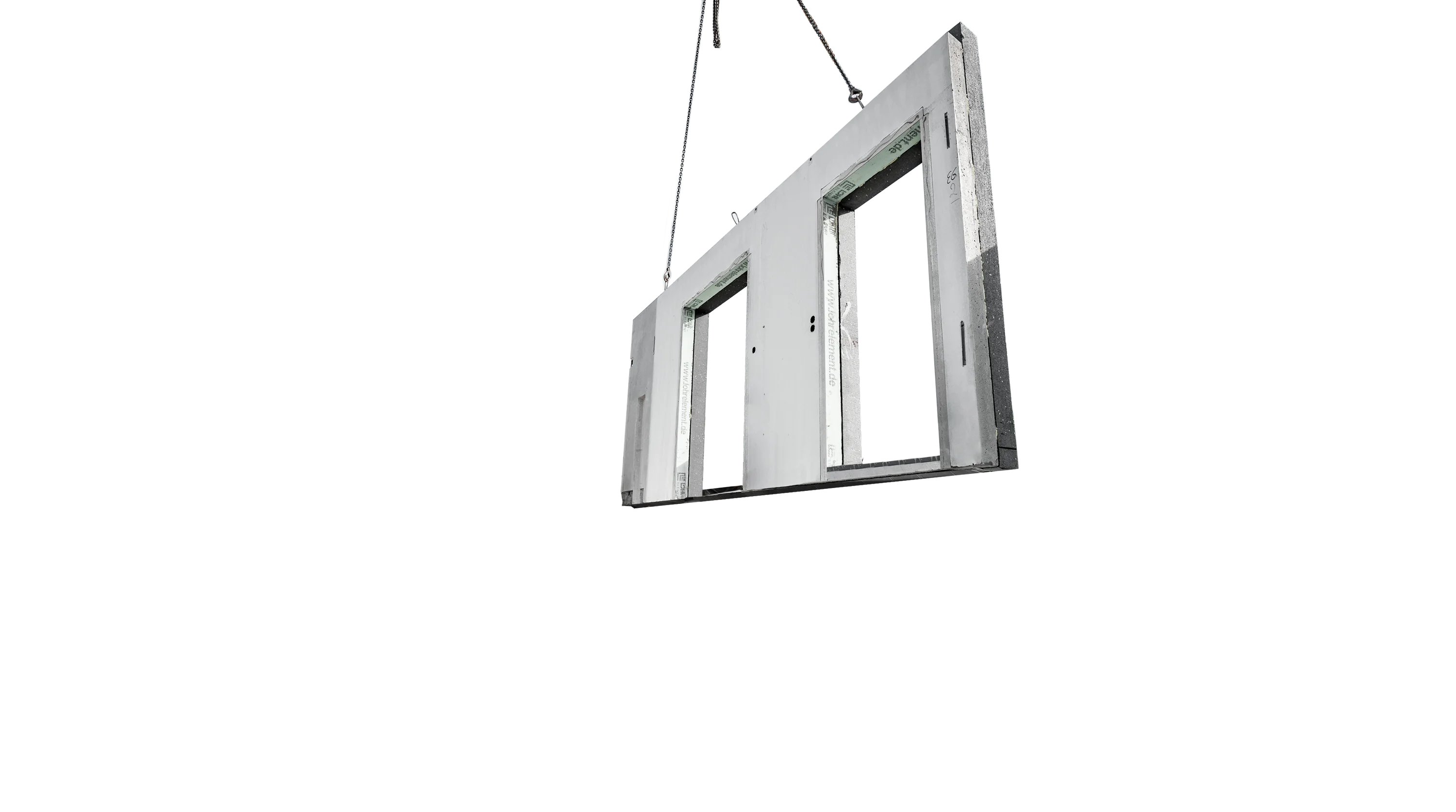 Einfliegende Hauswand