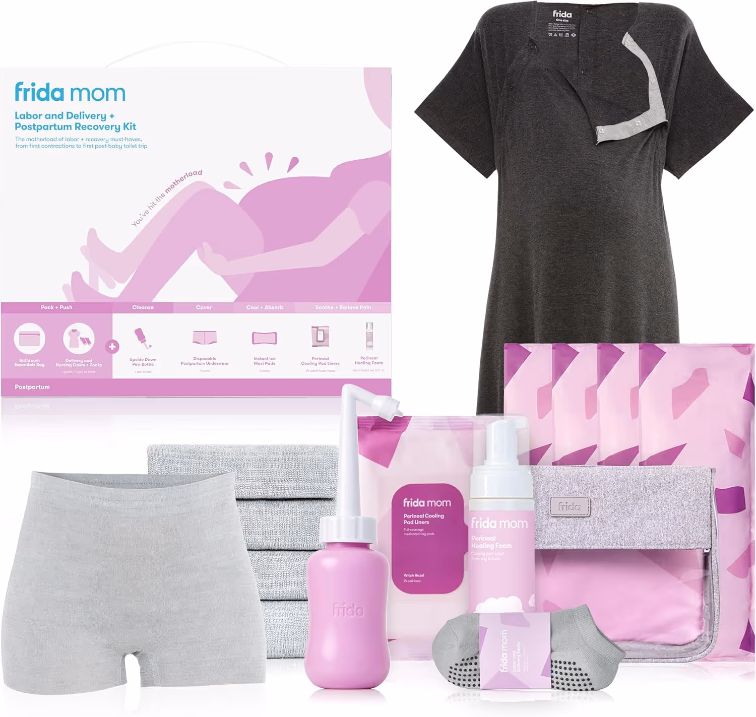 15pc Labor & Postpartum Kit Gift Set for Baby Showers & Mom to Be