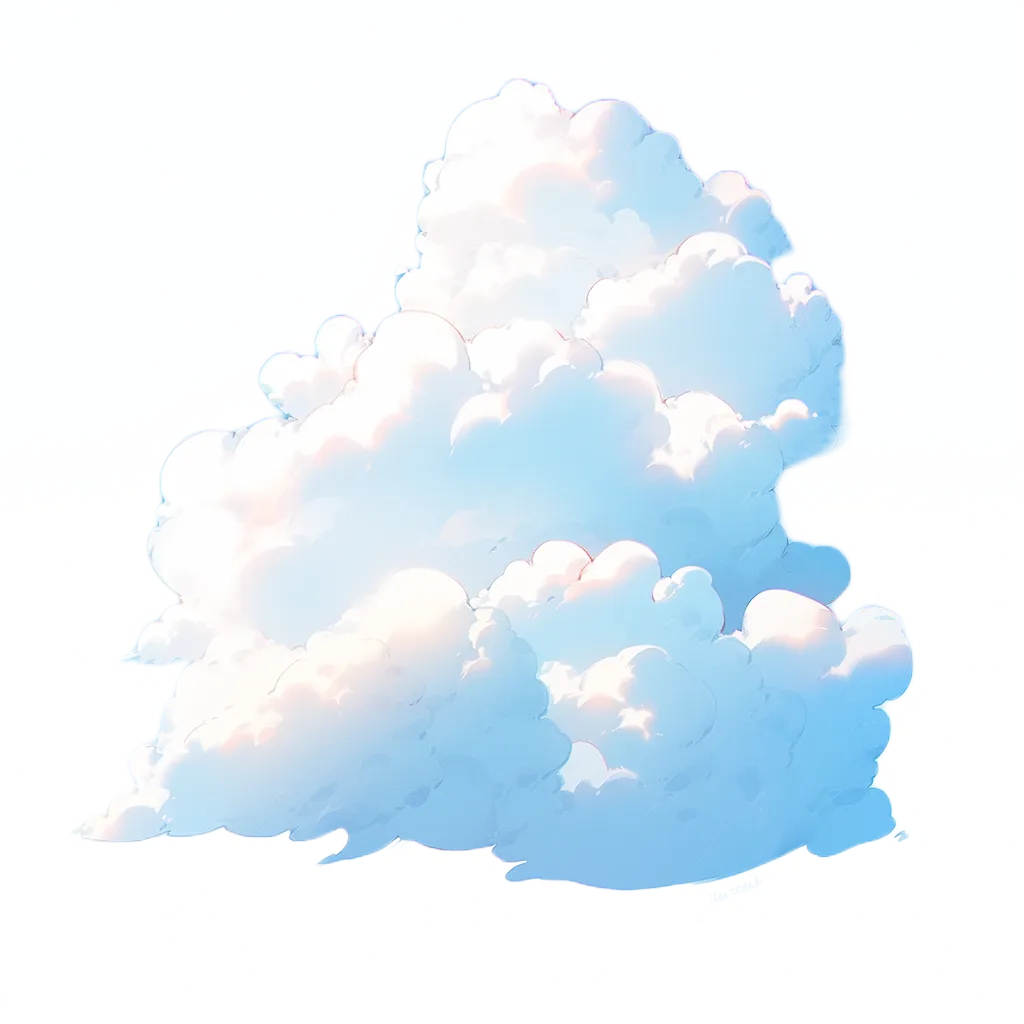 An image of cloud created with Midjourney.