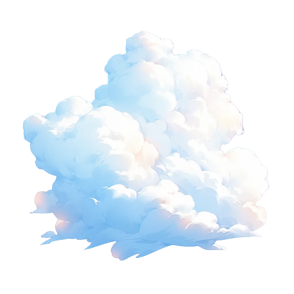 An image of cloud created with Midjourney.