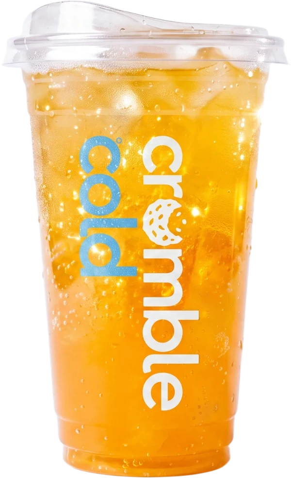 Sukoon & Sunsets — an iced drink in a Crumble Cold cup