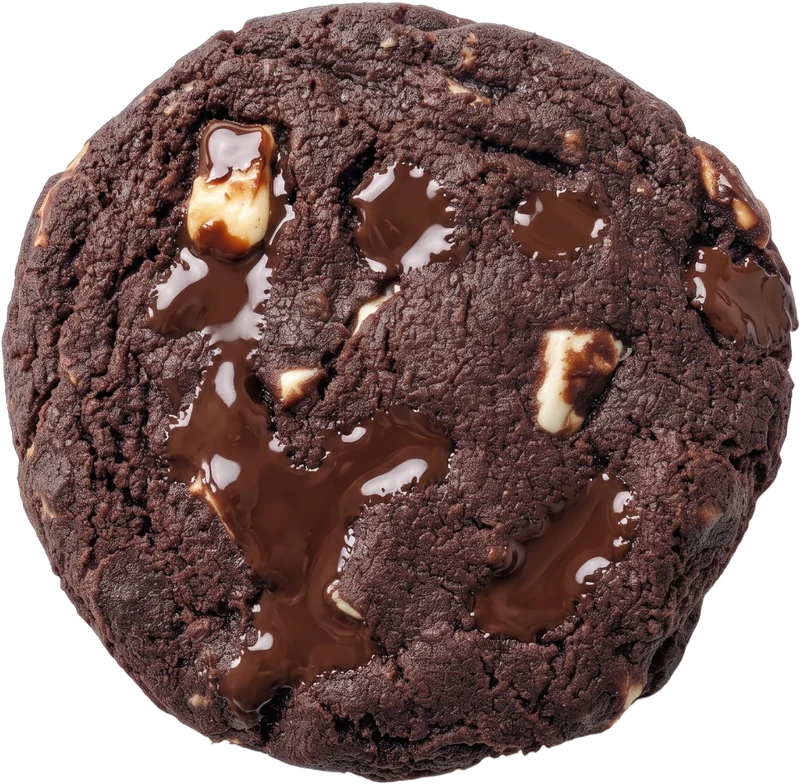 Hannan’s Staple — a double chocolate cookie with molten chocolate and white chocolate chunks