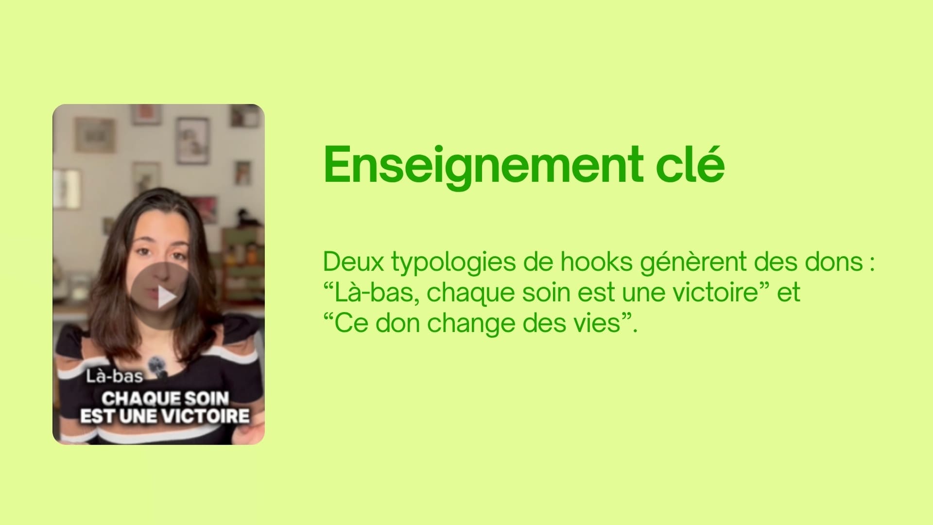 Enseignement clé des hooks vidéos