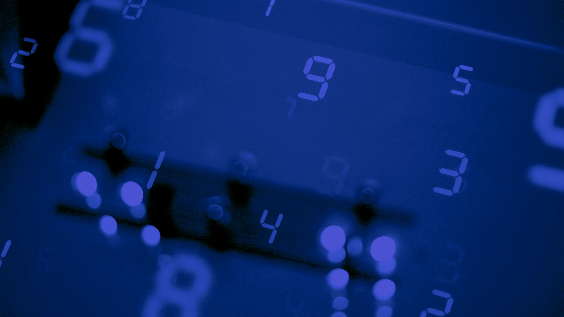 Numbers blue background