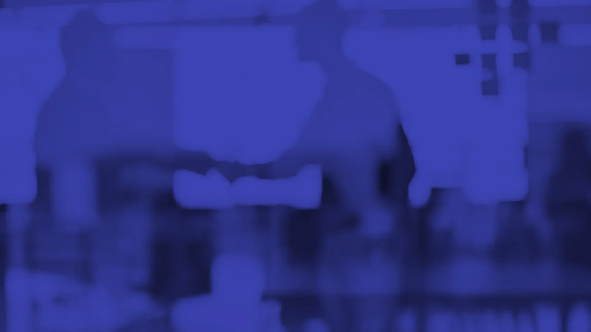 People blue background