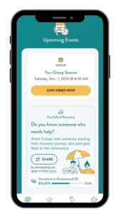 Screenshot of the app's start screen