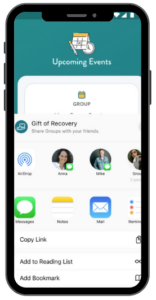 Screenshot of the app's home screen