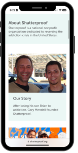 Screenshot of Shatterproof's website