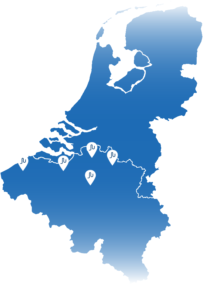 Map met vestigingen van Juvah