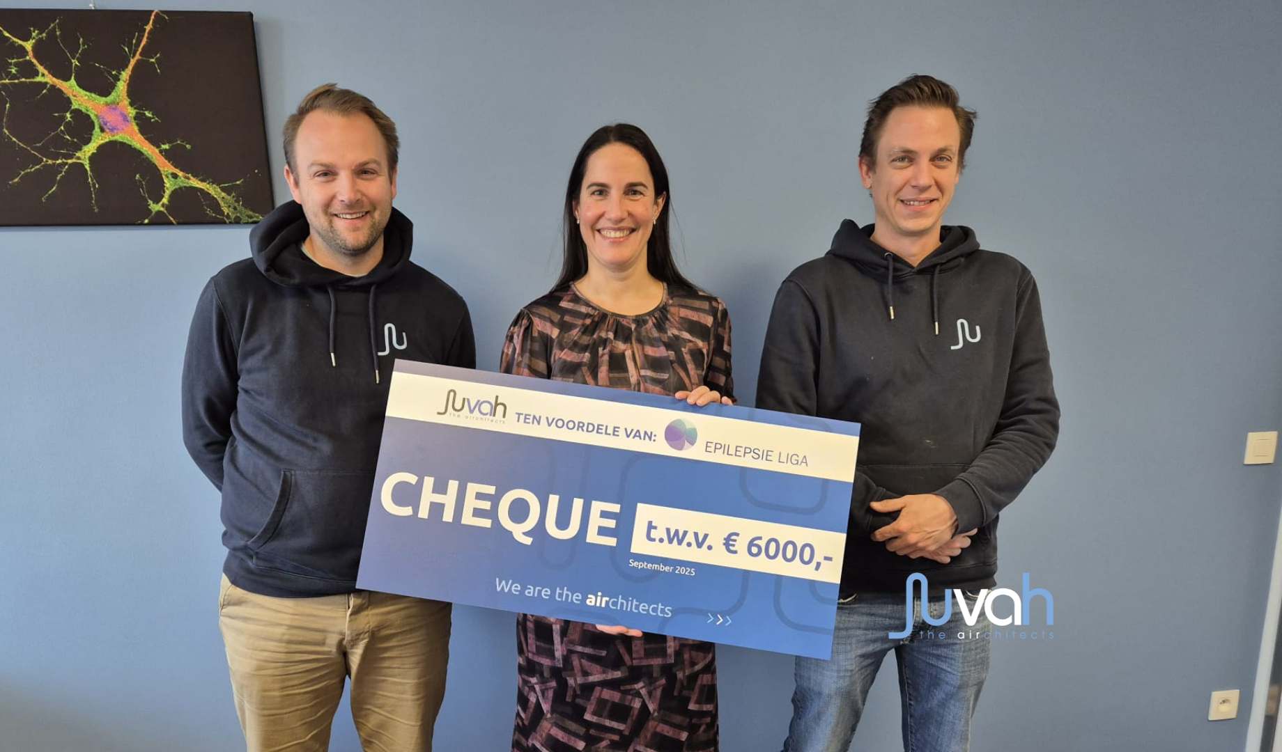 Juvah schenkt € 6000 aan Epilepsie Liga