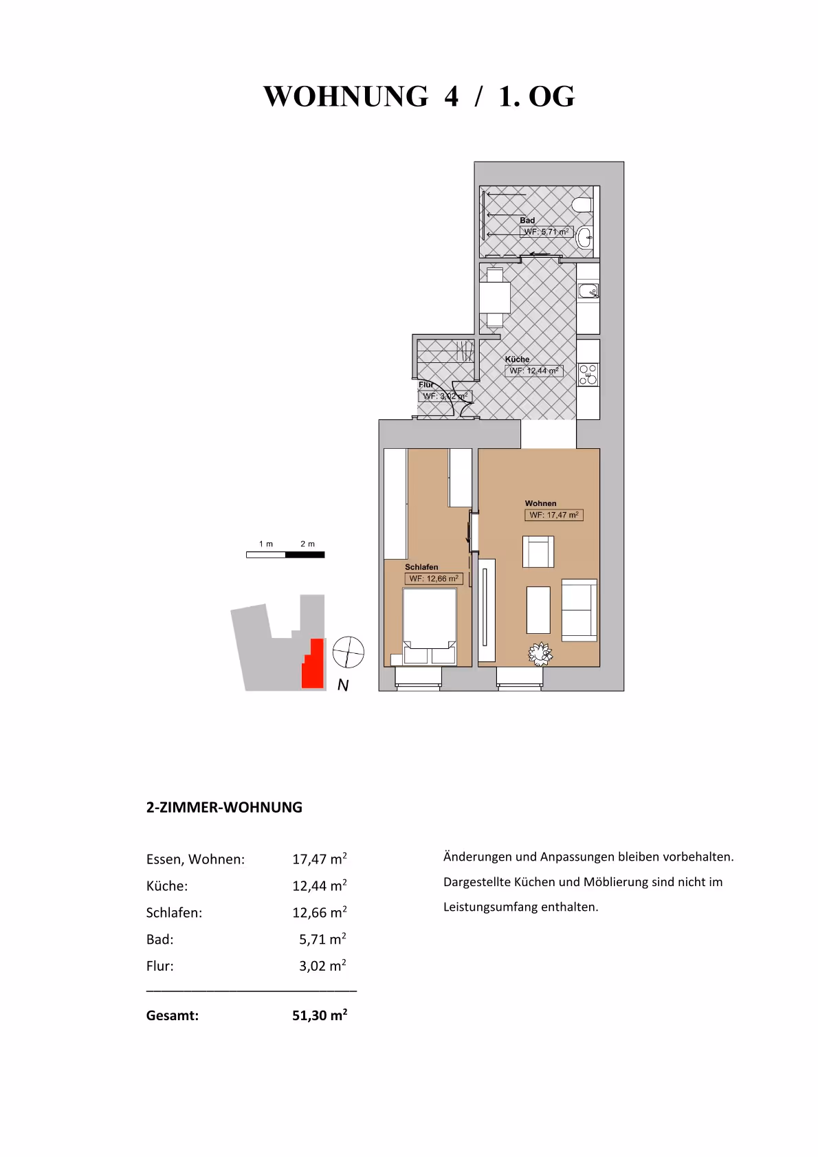 Grundriss Wohnung 4