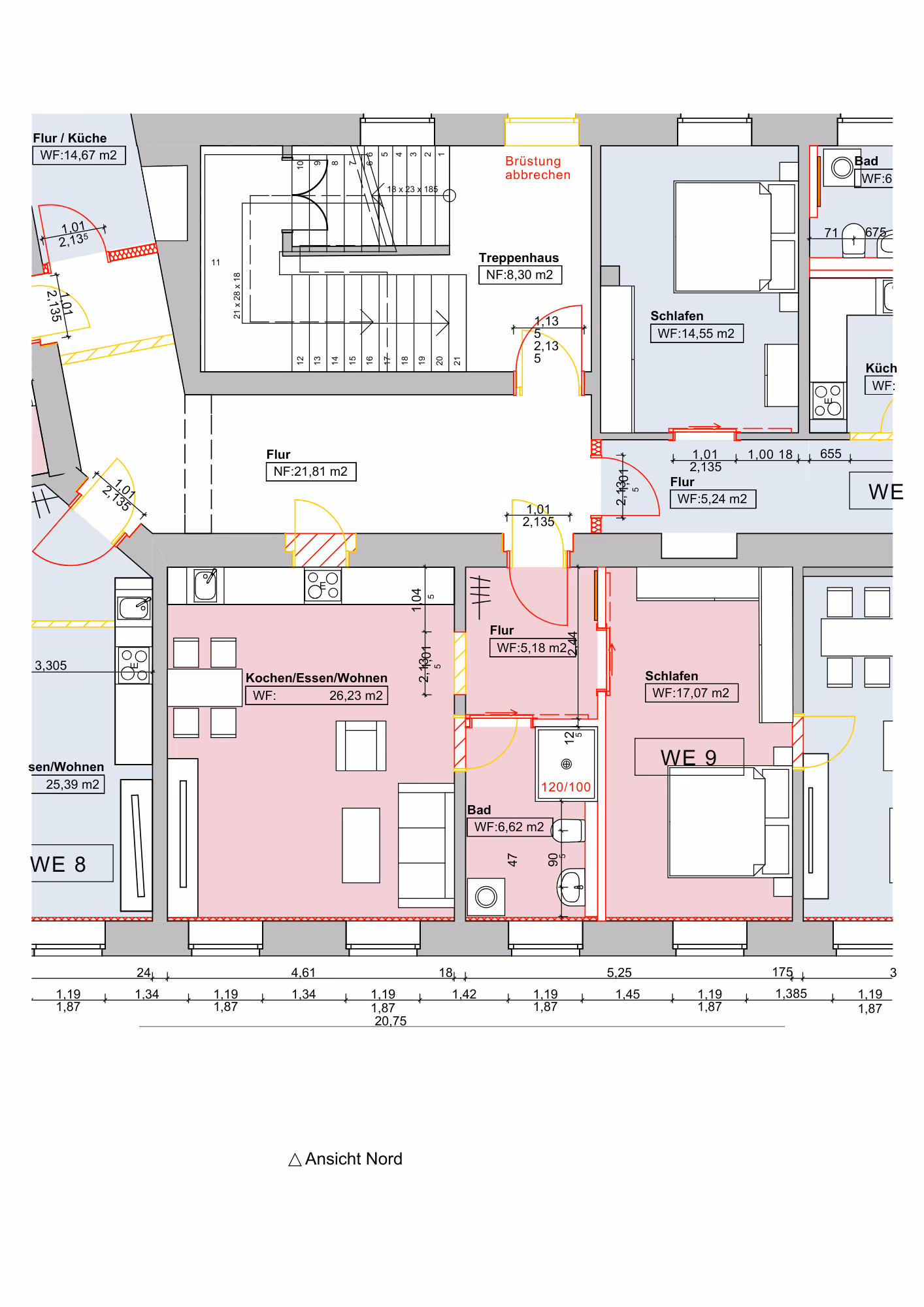 Grundriss Wohnung 9 – 55,10 m²