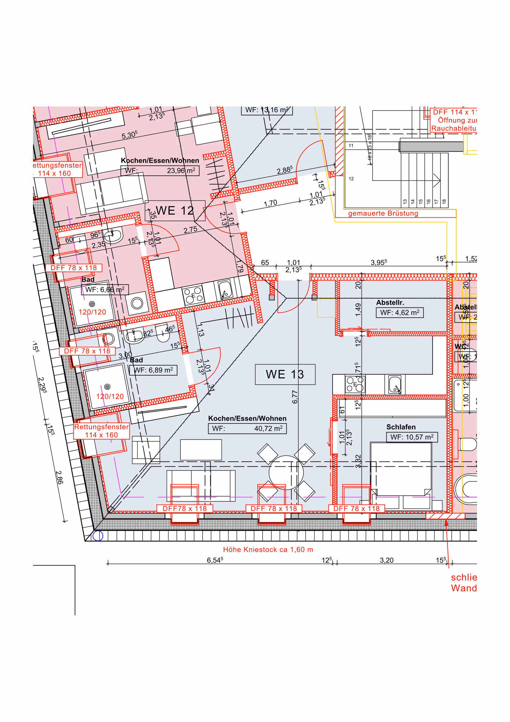 Grundriss Wohnung 13 – 62,52 m²