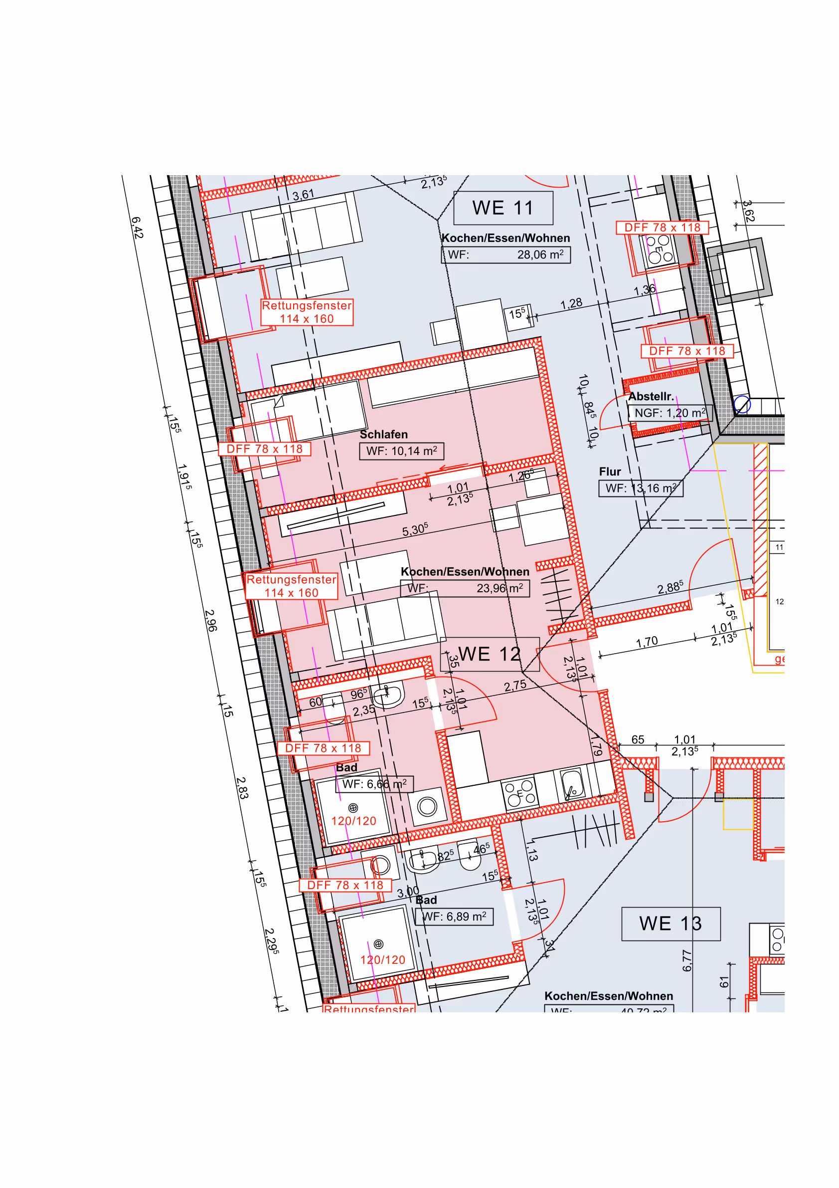 Grundriss Wohnung 12 – 40,76 m²
