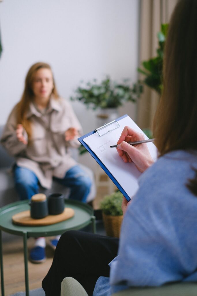 A patient discussing their condition with a doctor
