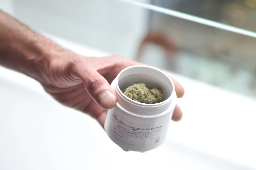 A pot of medical cannabis prescription from Mamedica