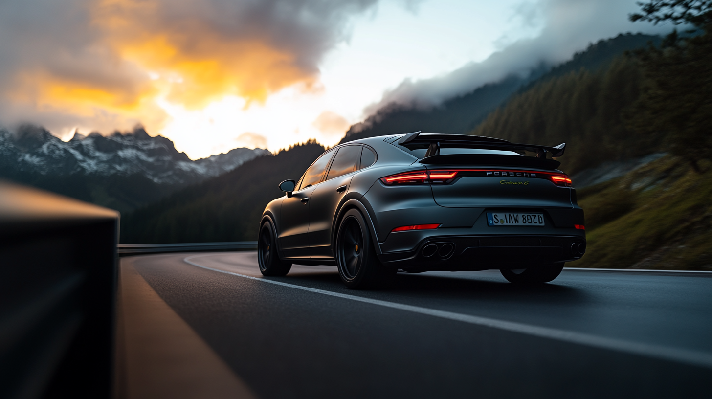 Porsche Cayenne SUV in Fahrt – Versicherungskosten und Typklassen im Überblick