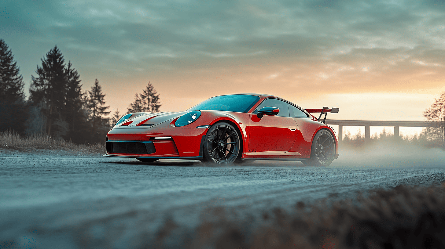 Porsche 911 GT3 in Frontansicht – Die richtige Versicherung schützt deinen Sportwagen
