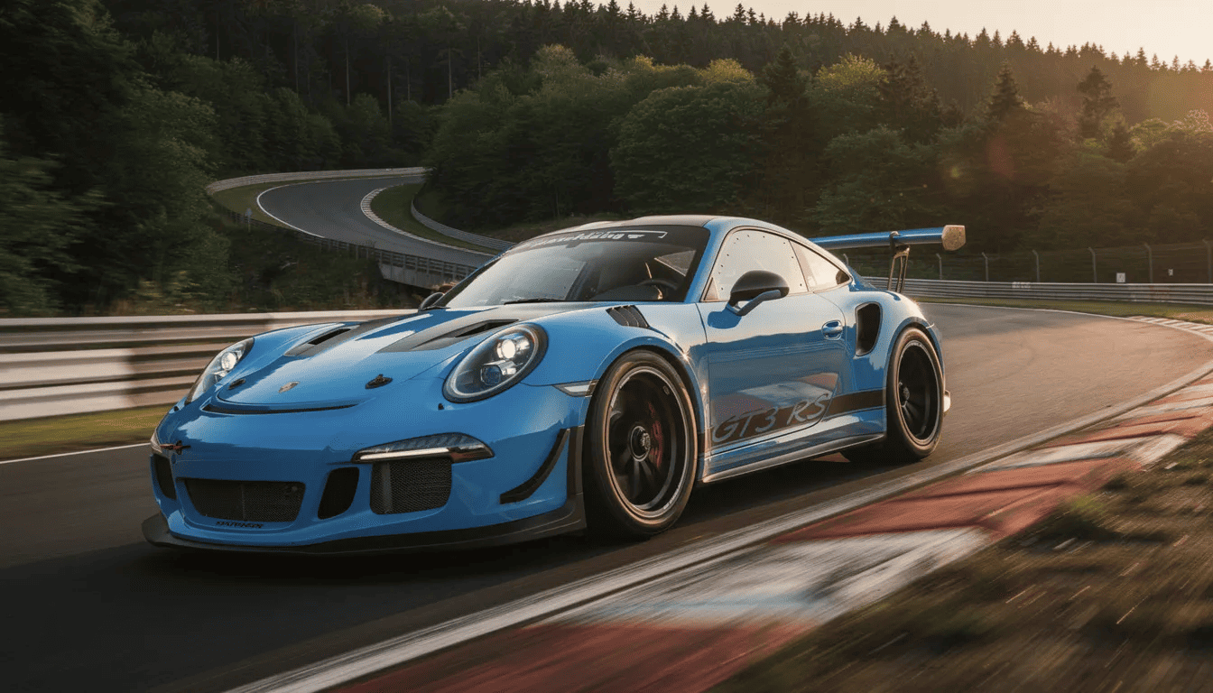 Porsche 911 GT3 RS mit Manthey Kit auf der Nürburgring Nordschleife bei einem ESC Trackday