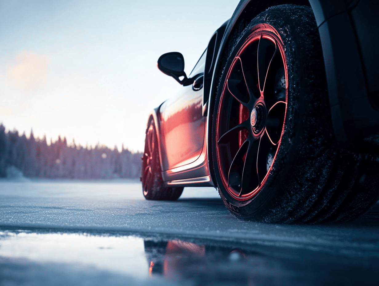 Porsche GT3 beim Ice Driving in Lappland auf 35 km präparierten Eispisten