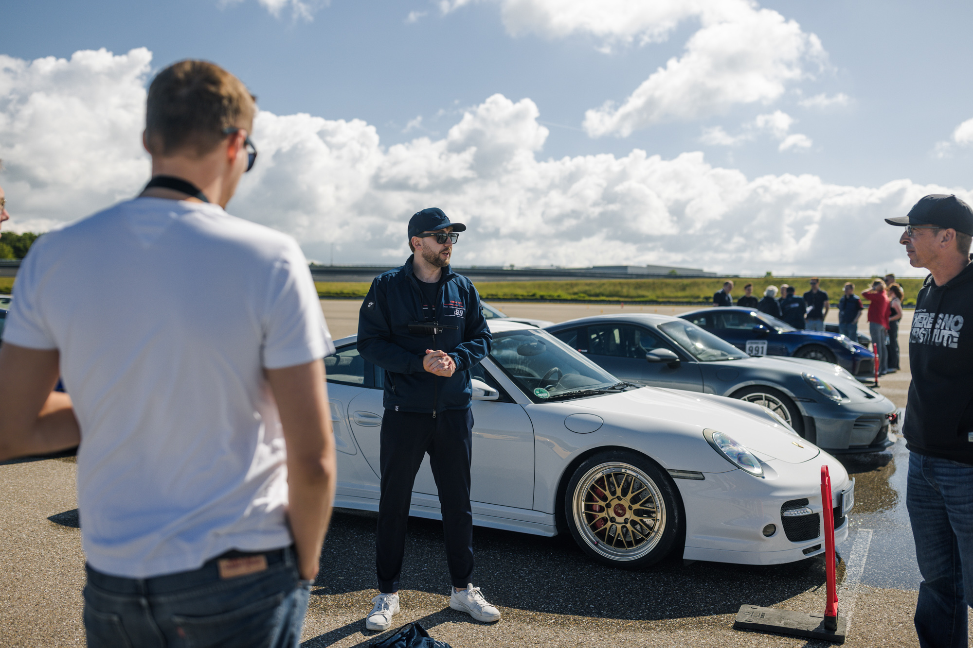 Sports car on track at Boxberg during an ESC driver training session