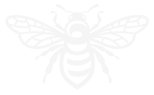 Bee logo in white