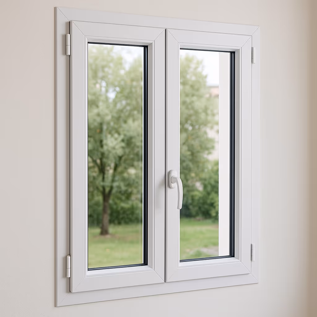 Une fenêtre en PVC blanche