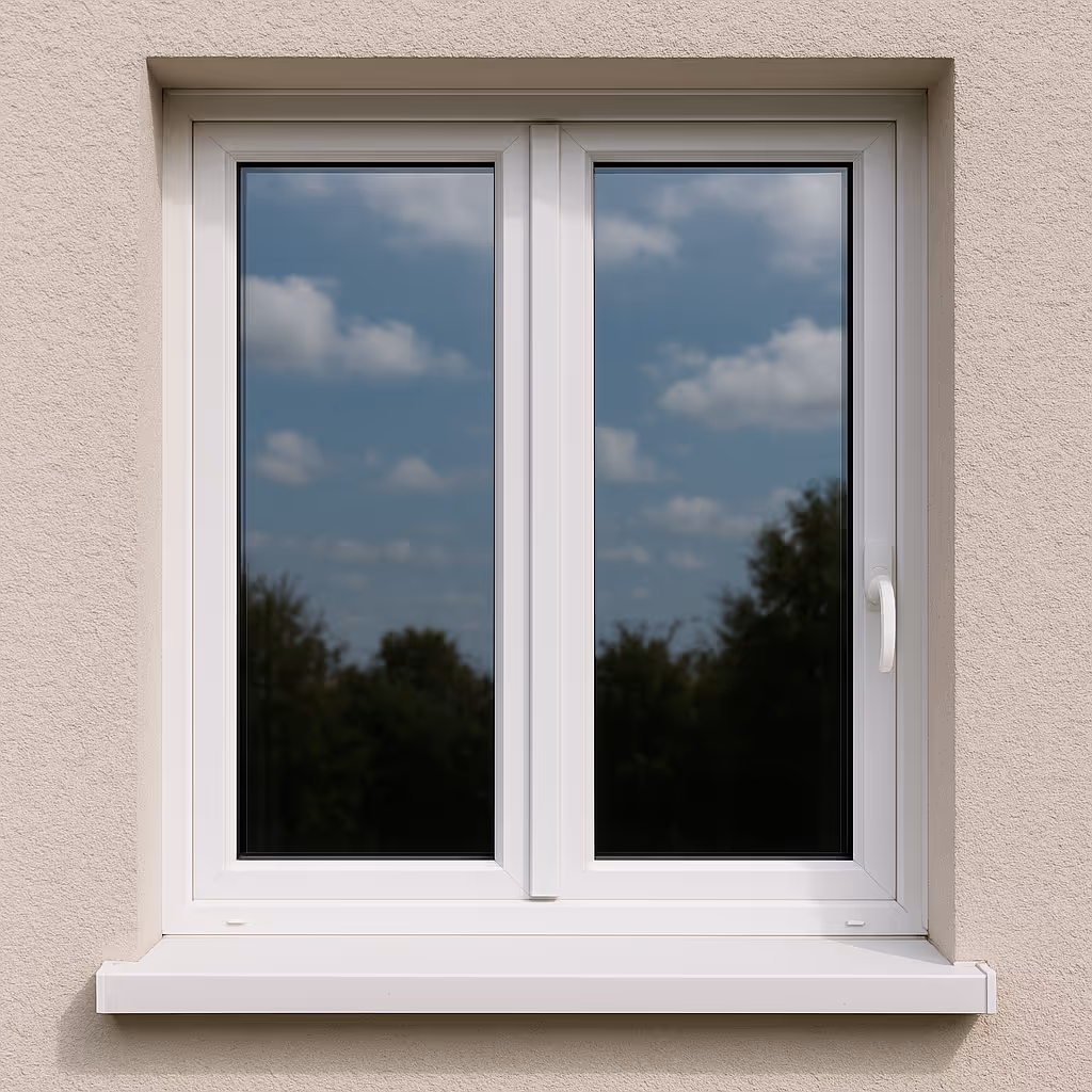 Une fenêtre en PVC blanche