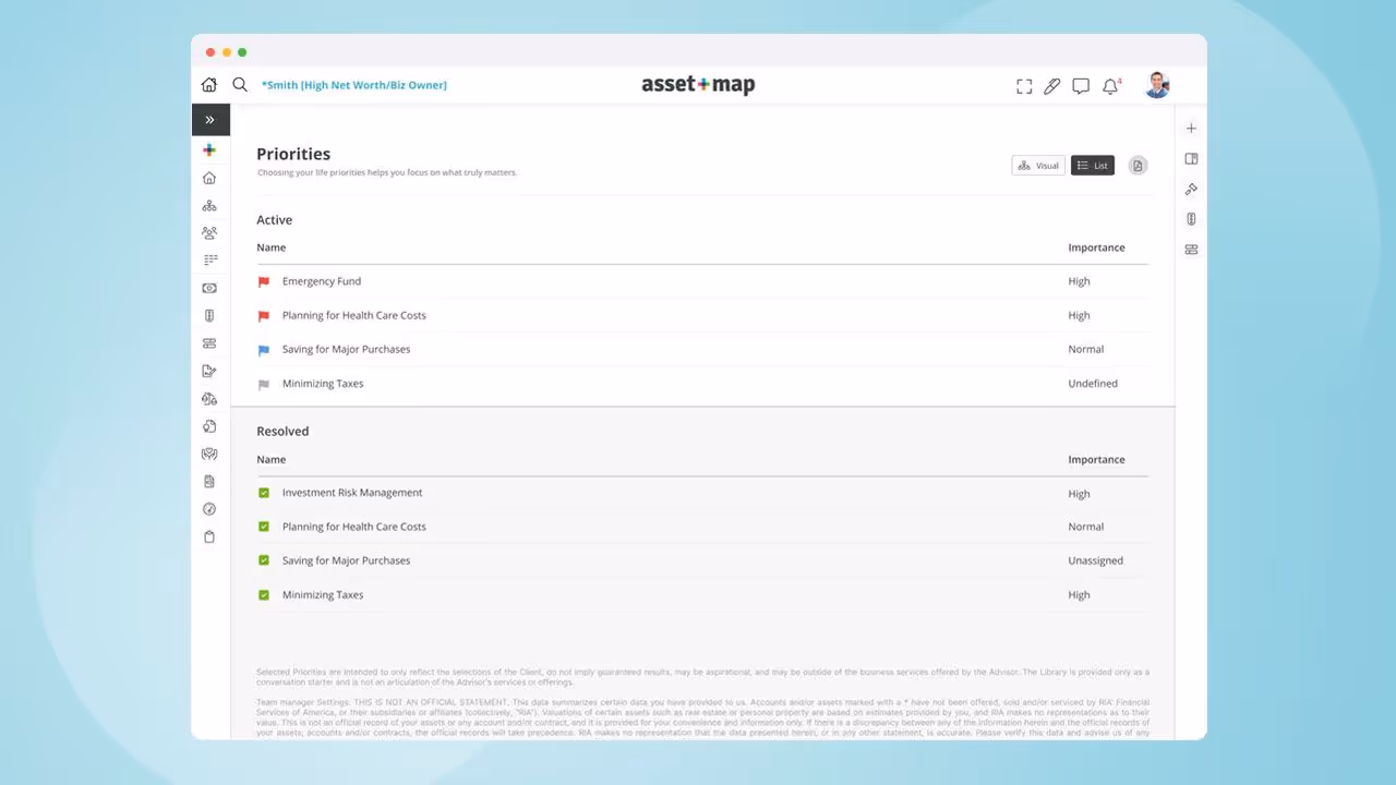 Connect advice to intention