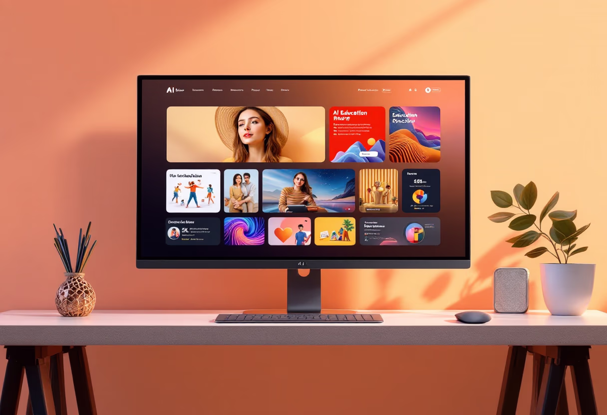 image of computer screen displaying ai software