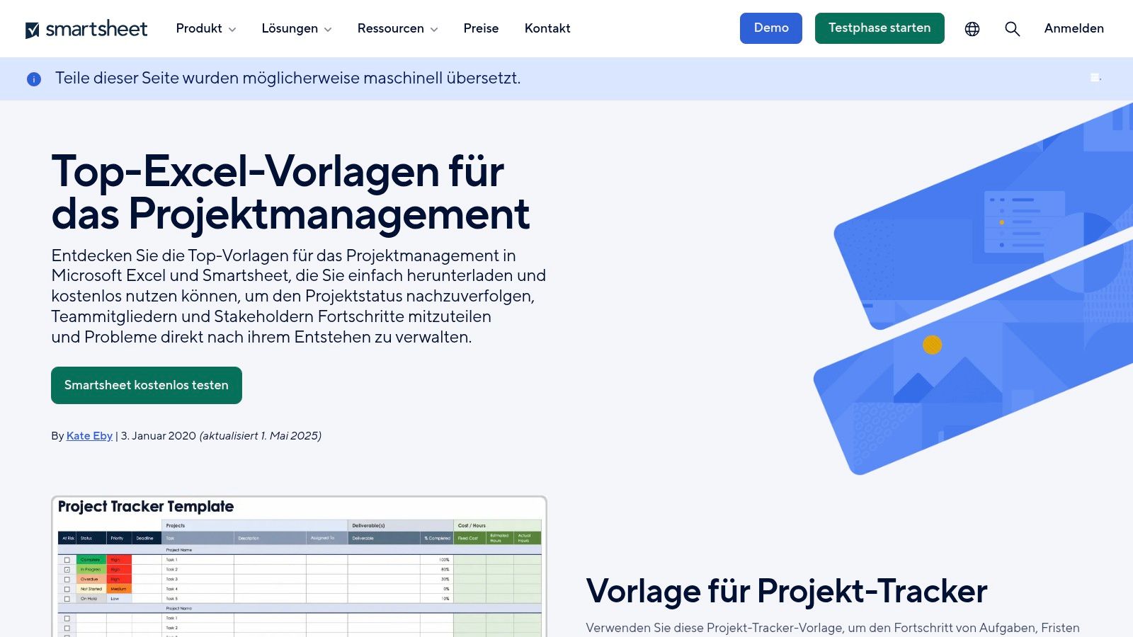 Smartsheet (deutsche Template-Sammlungen)