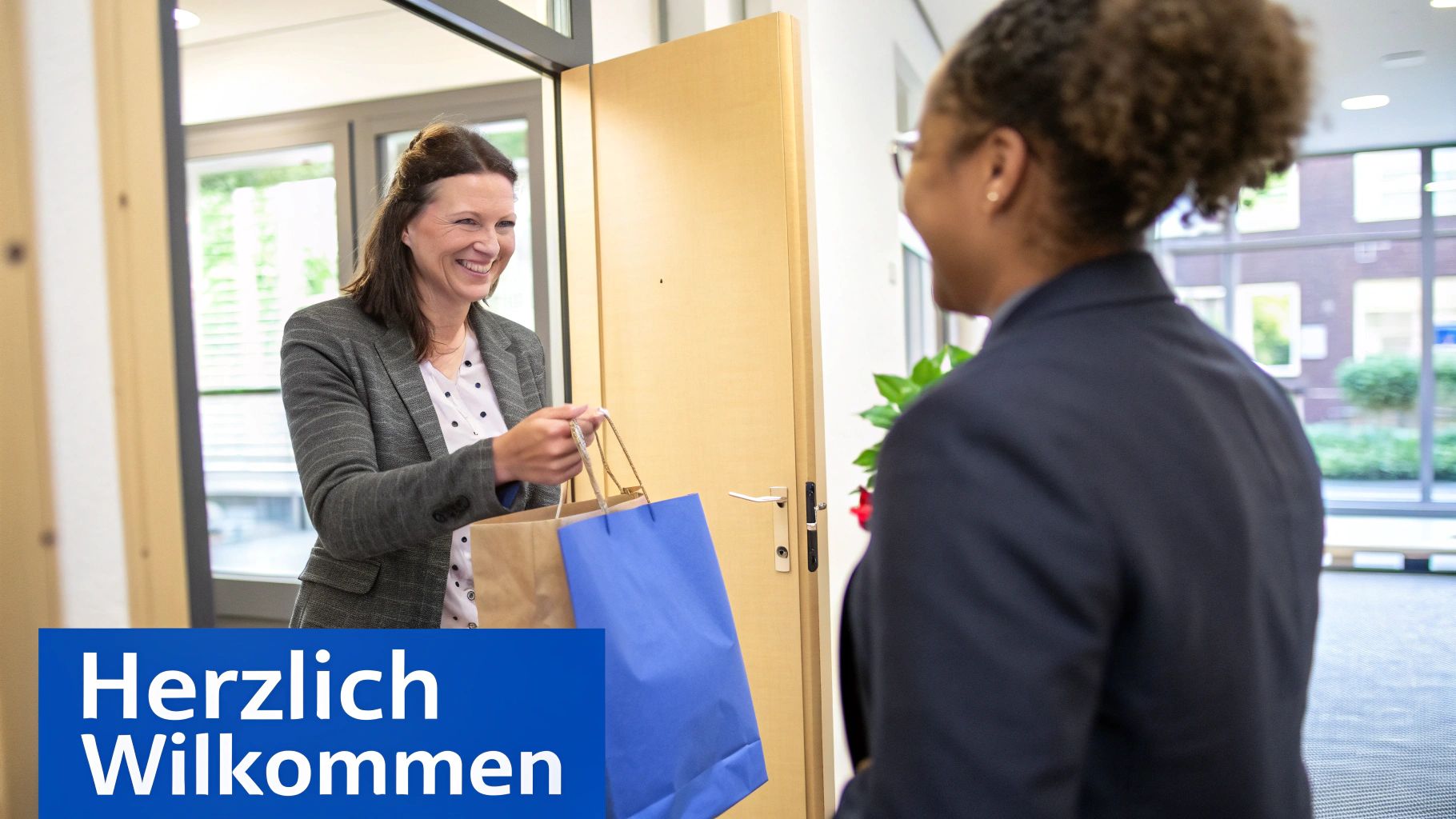 Begrüßung und Empfang am ersten Tag