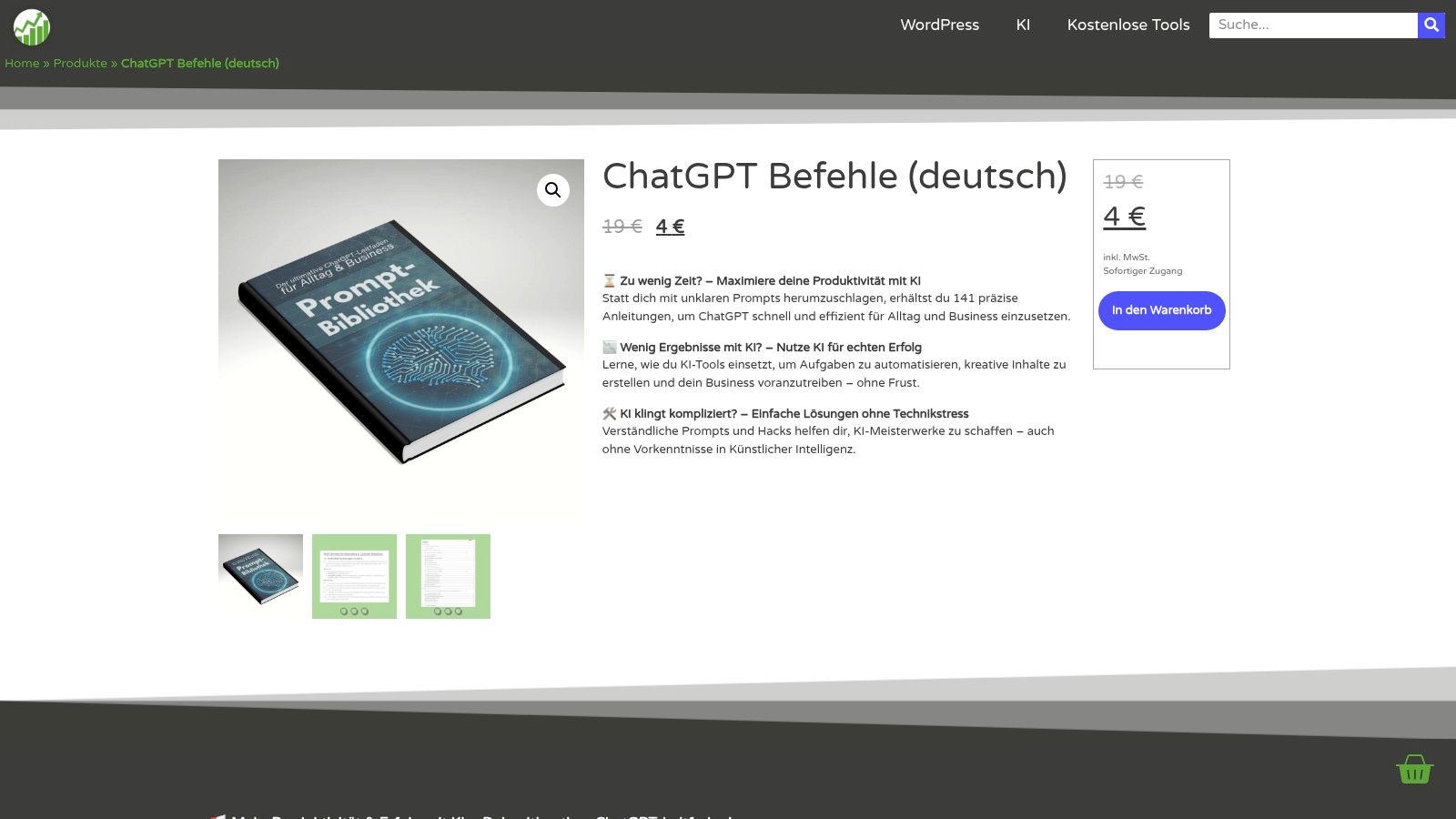 BeSerious – "ChatGPT Befehle (deutsch)"