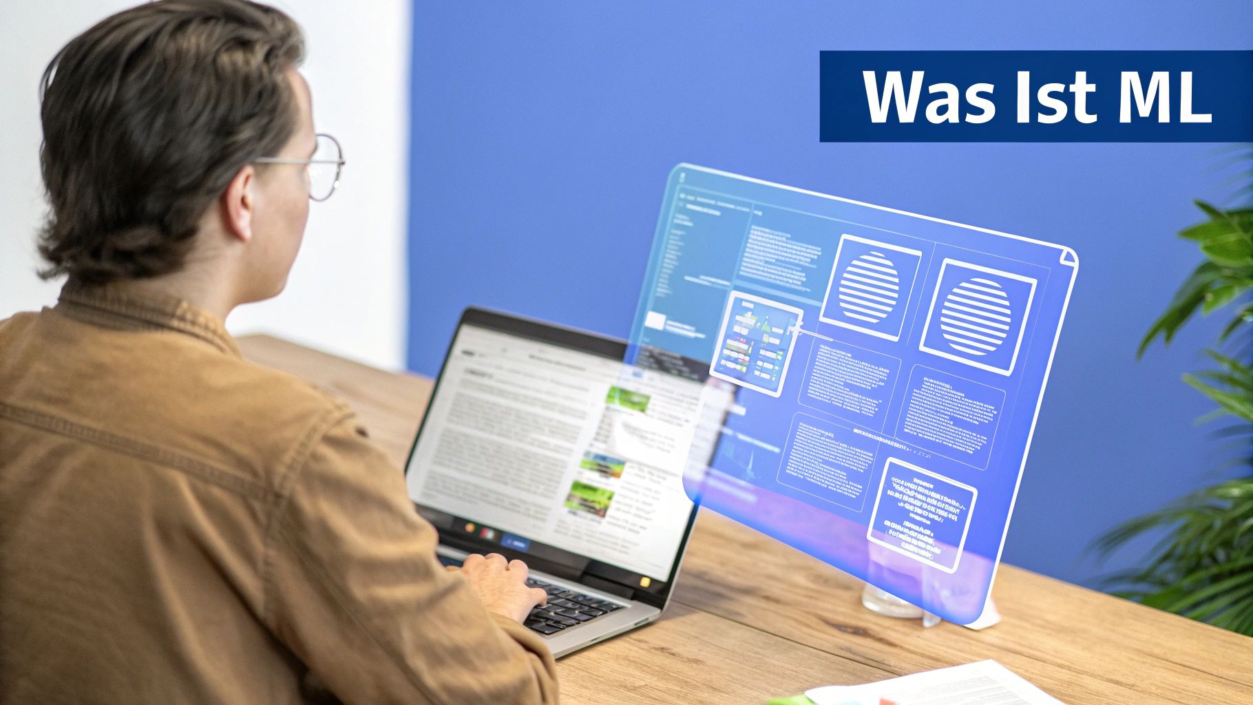 Eine stilisierte Darstellung eines digitalen Gehirns, das mit leuchtenden neuronalen Netzen verbunden ist und Kreativität symbolisiert.