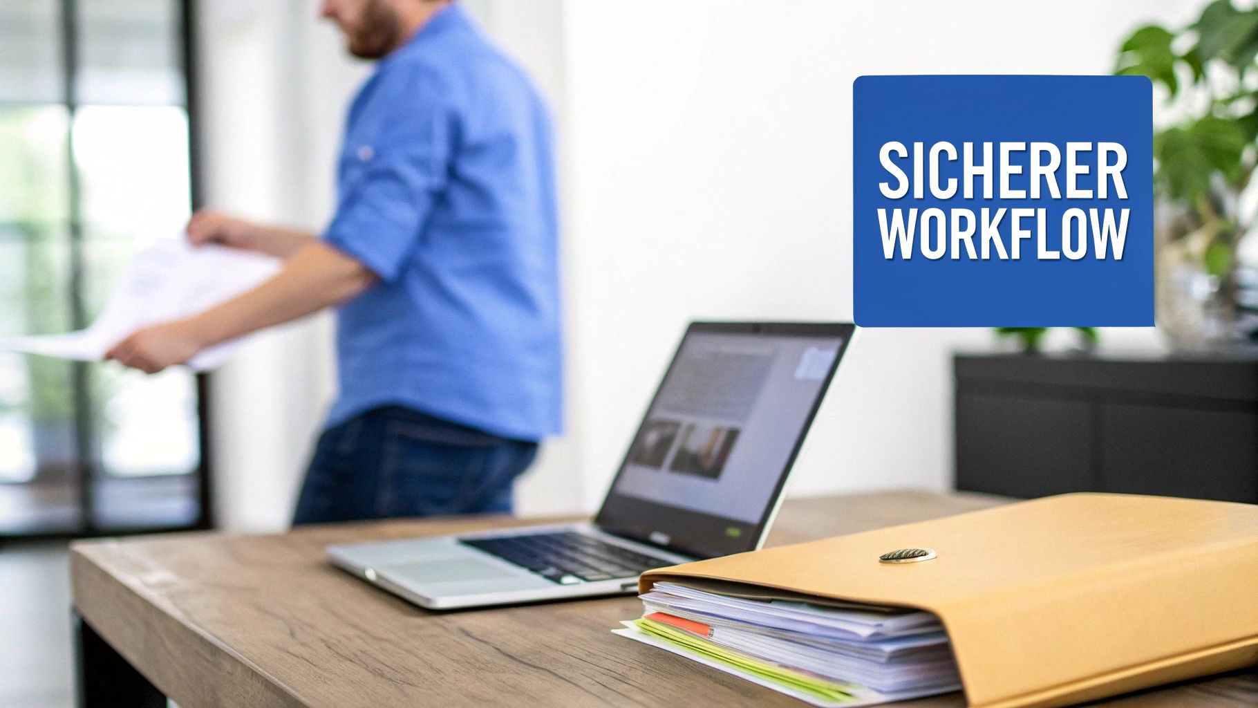 Eine Grafik, die einen sicheren, geschlossenen Kreislauf für die Datenverarbeitung zeigt, um die Datensouveränität zu symbolisieren.