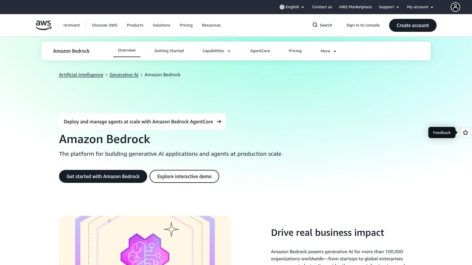 AWS Bedrock (plus Amazon SageMaker)