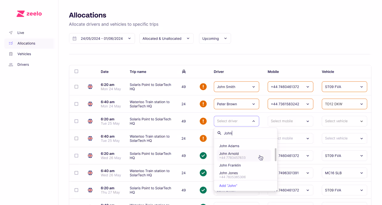 A preview shot of the Allocations experience