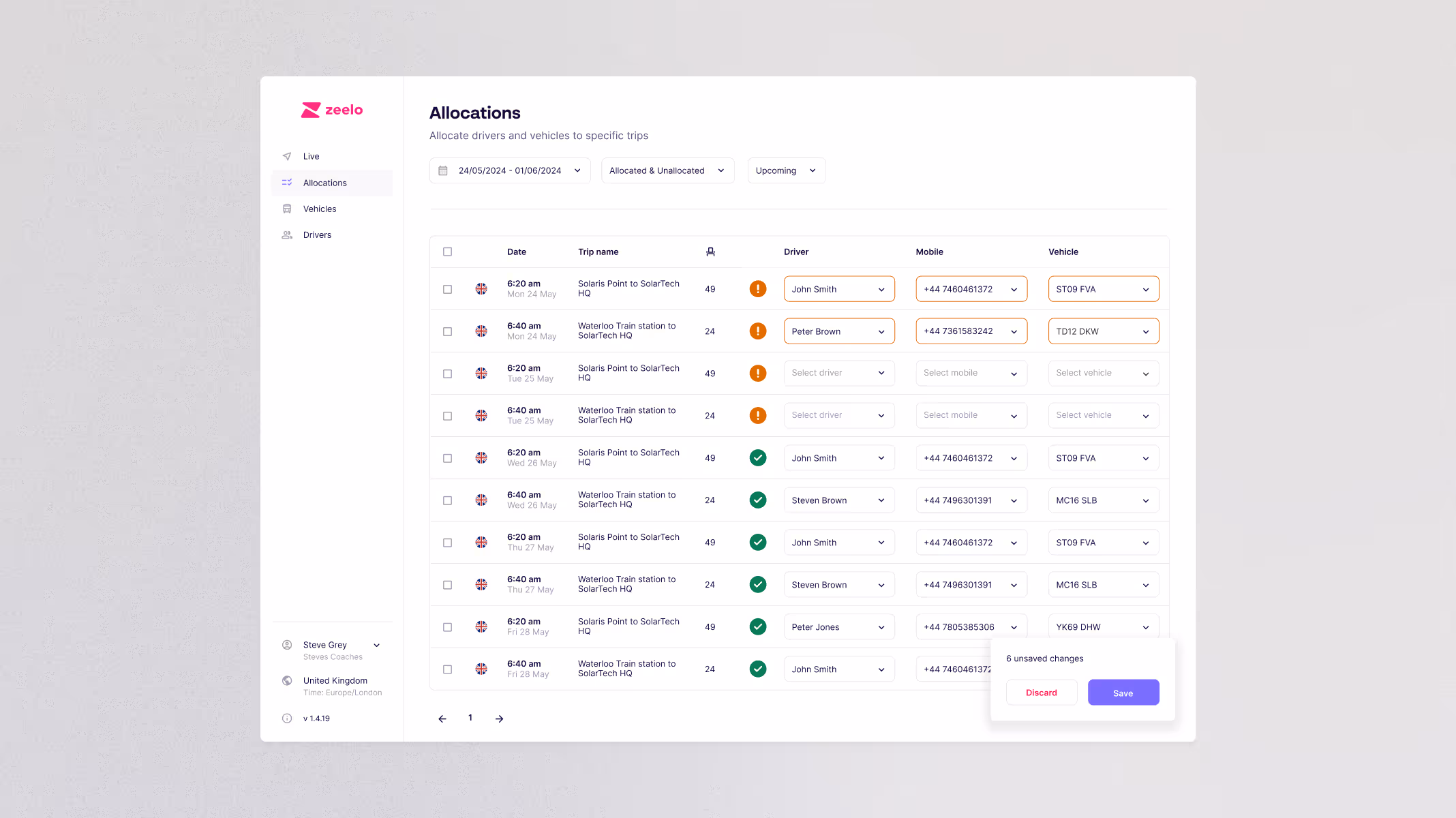 A screenshot of the new allocation experience 