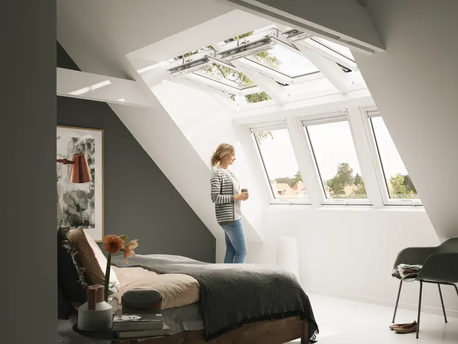 Verrière Évolution VELUX de quatre à six fenêtres de toit