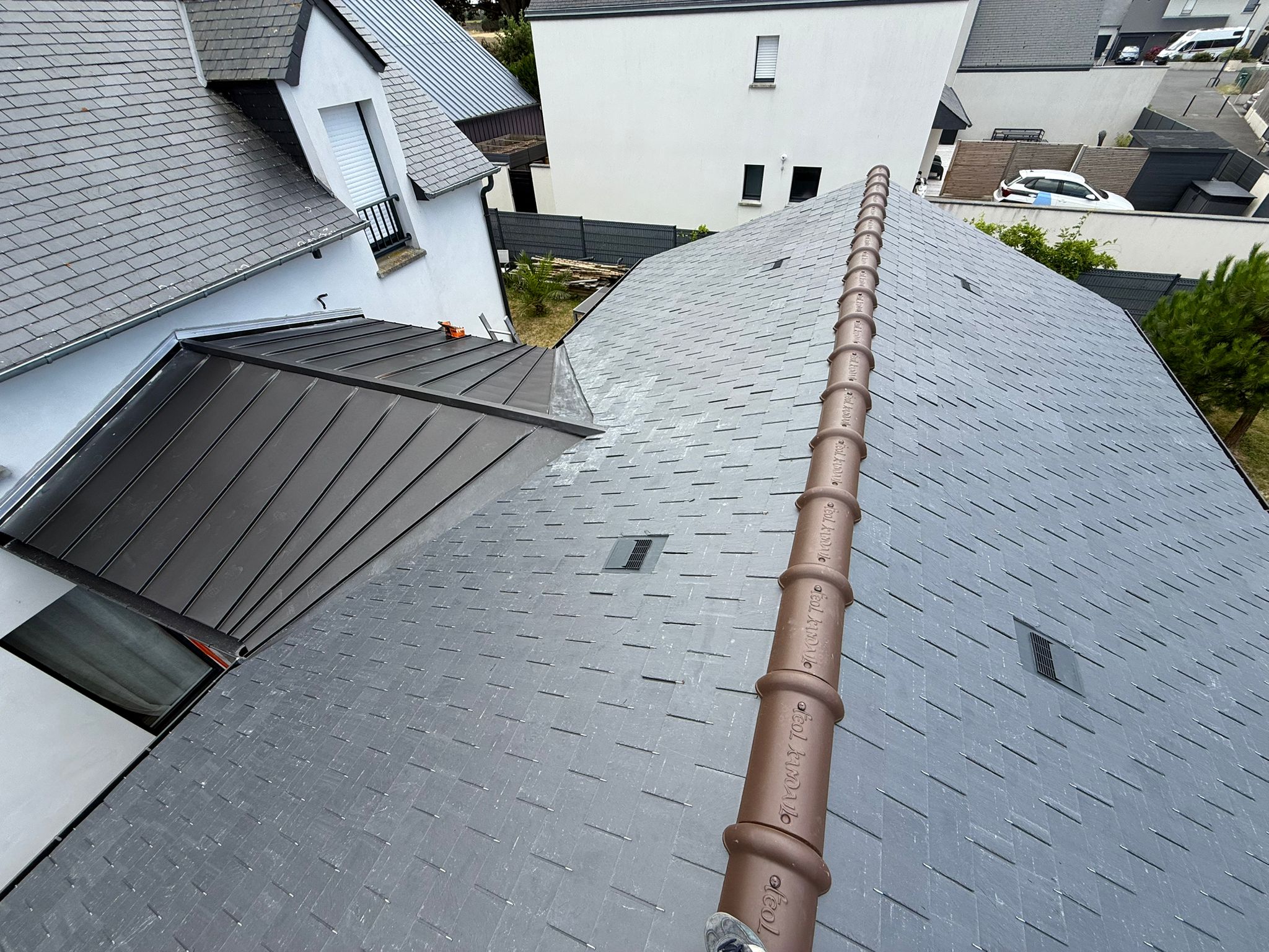 Extension en zinc et ardoises naturelles à Saint-Malo (35400)