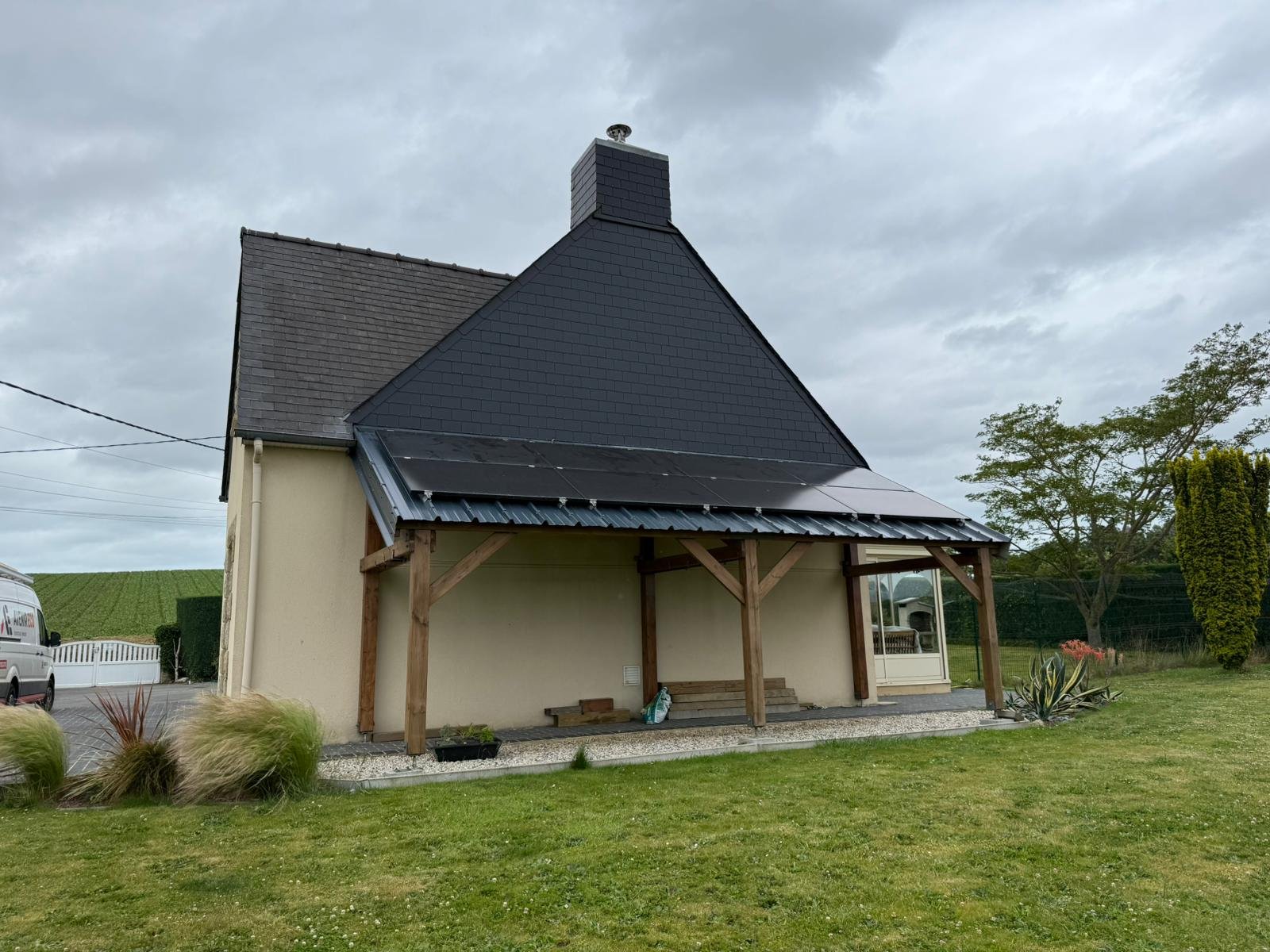 Habillage d’un pignon en ardoise à Saint-Méloir-des-Ondes (35350)