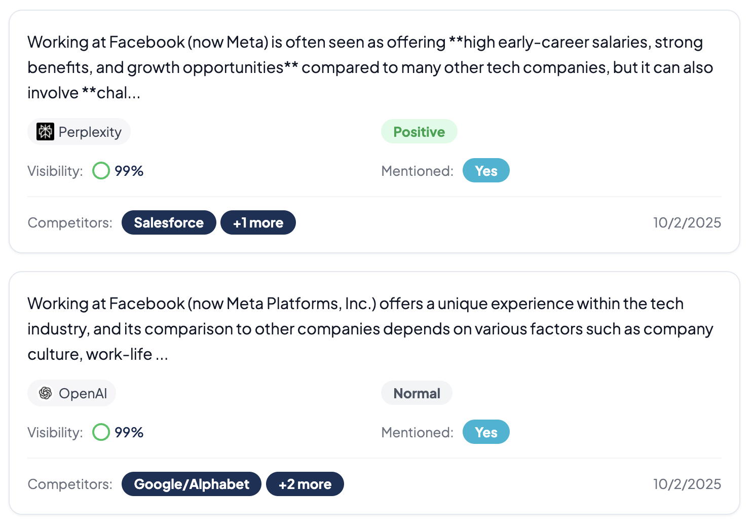 Analyze responses to see what motivates talent