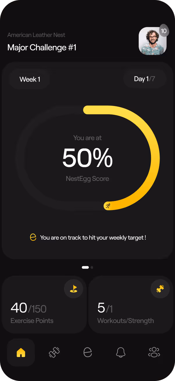 NestEgg app screen