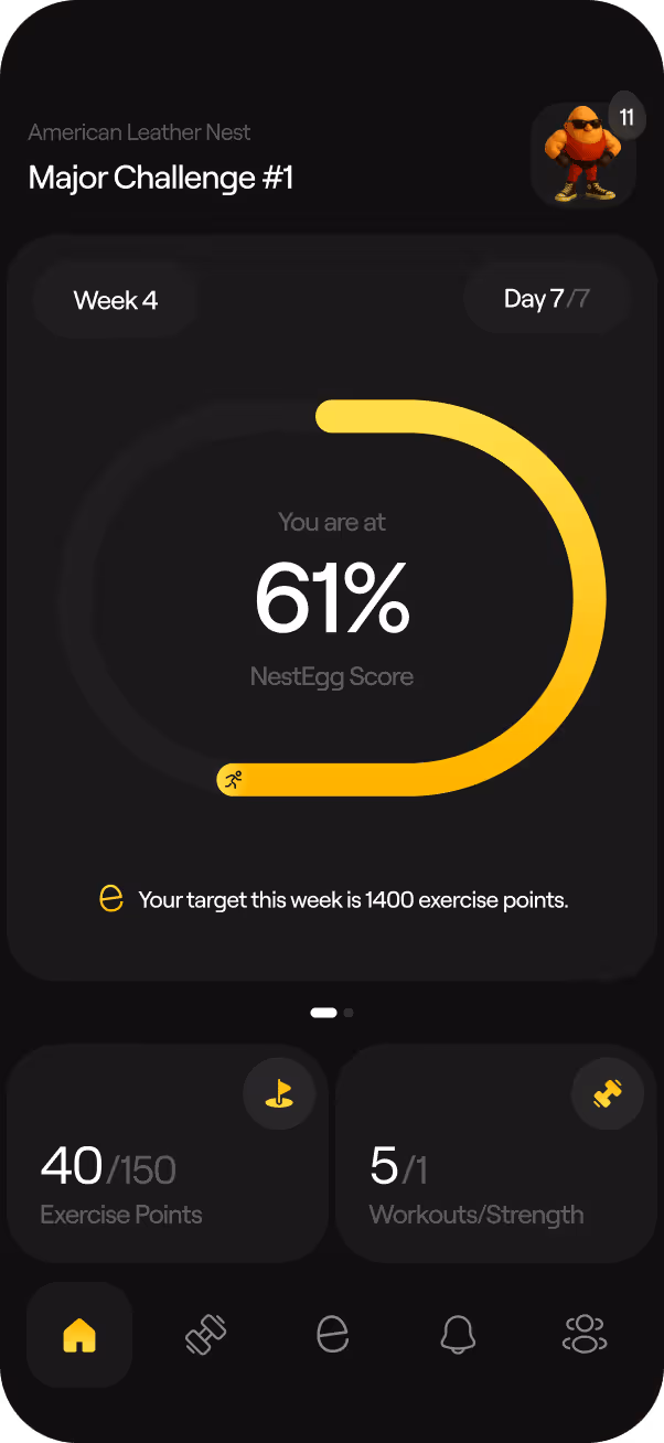 NestEgg app screen