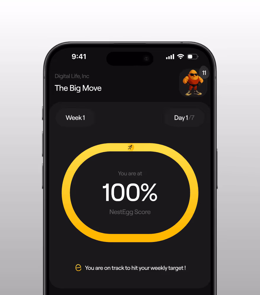 NestEgg app screen
